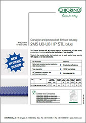 Каталоги Пищевая - технологическая лента HP® 2M5 U0-U8 HP STL синего цвета chiorino